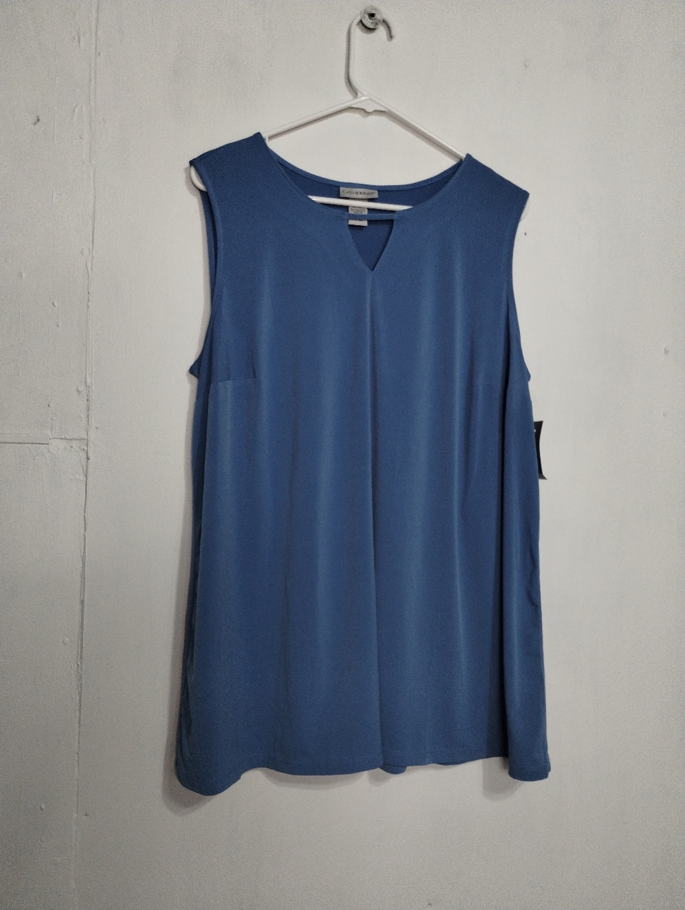 Catherines Slate Blue Sleeveless V-Neck Top Size (14-16)